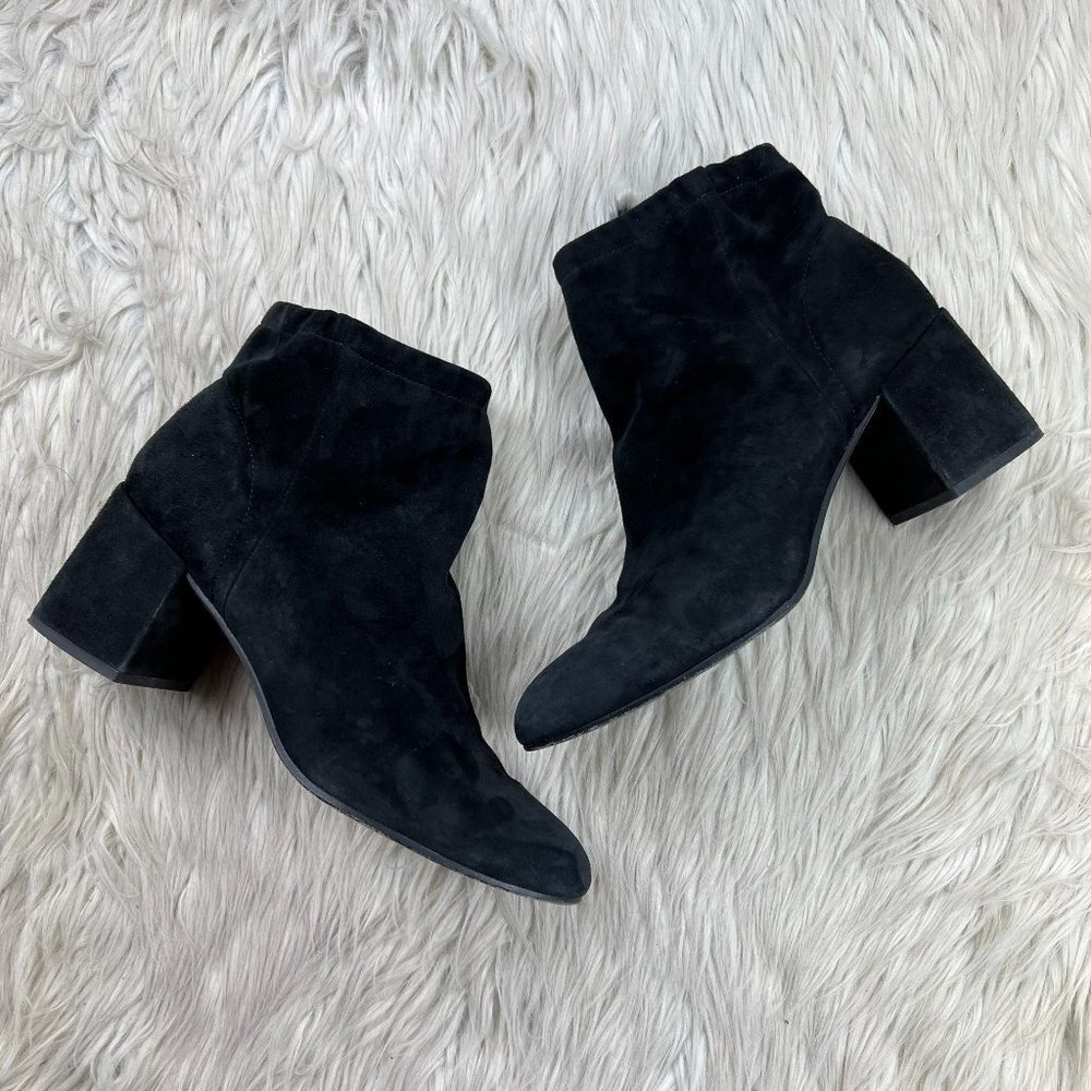 Eileen Fisher Women's Black Suede Hollis Block Heel Boots